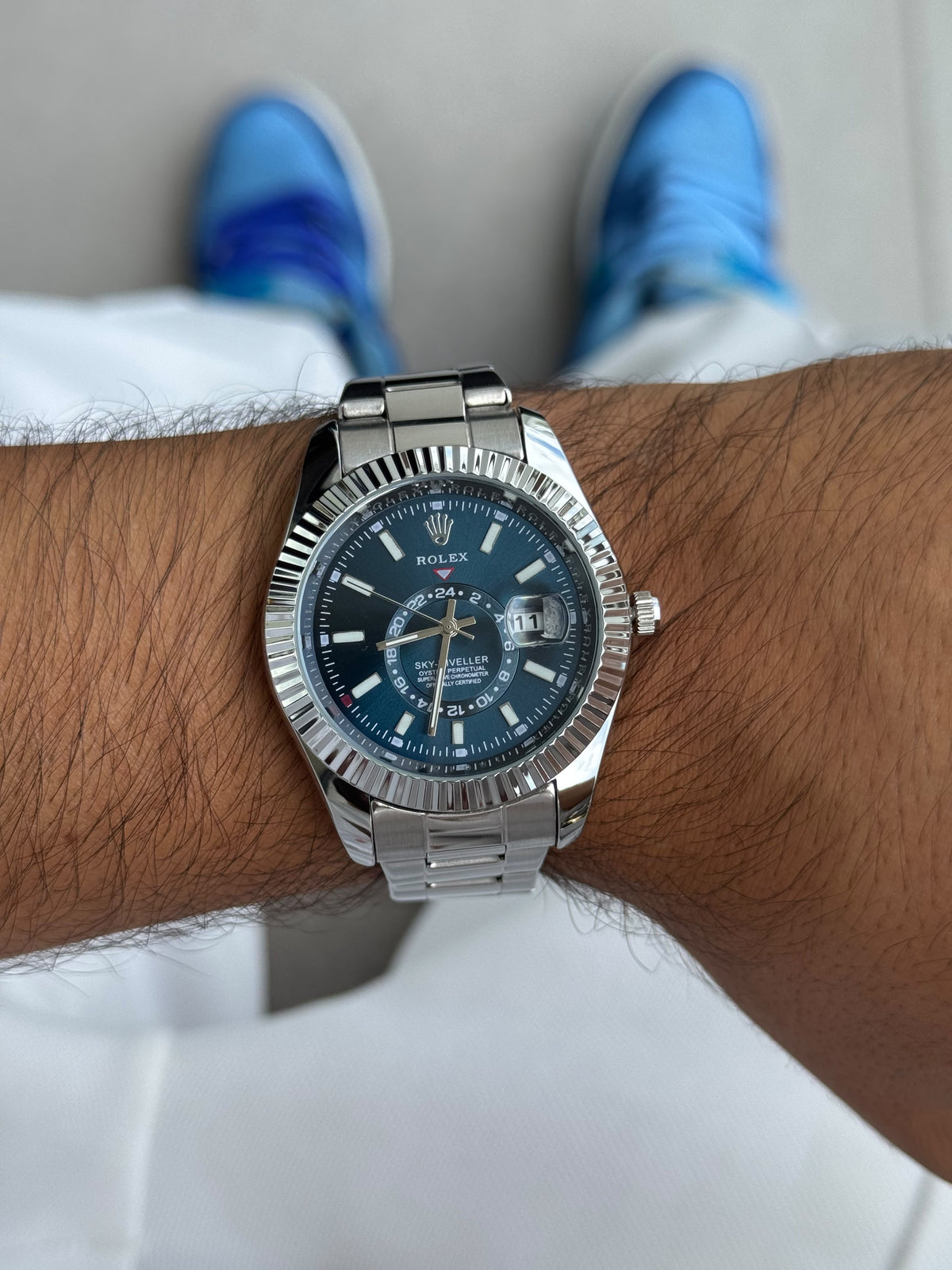 Rlx Sky Plateado Tablero Azul