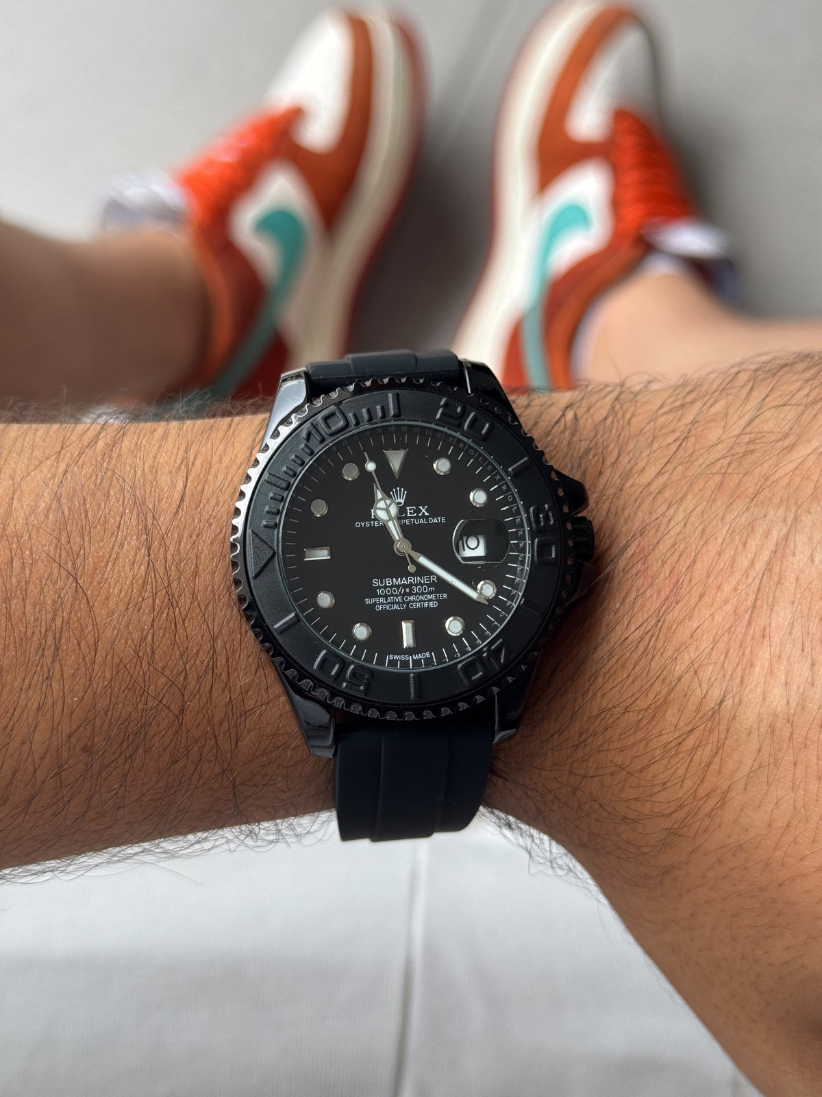 Rlx Oyster Perpetual Goma Negra - Tablero Negro