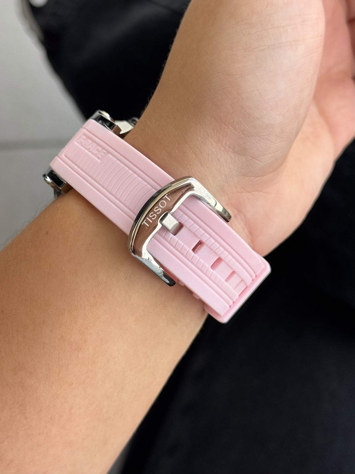 Tsst New Mujer Goma Rosa Tablero Plateado