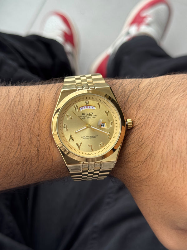 Rlx Lx Arabe Dorado Tablero Dorado