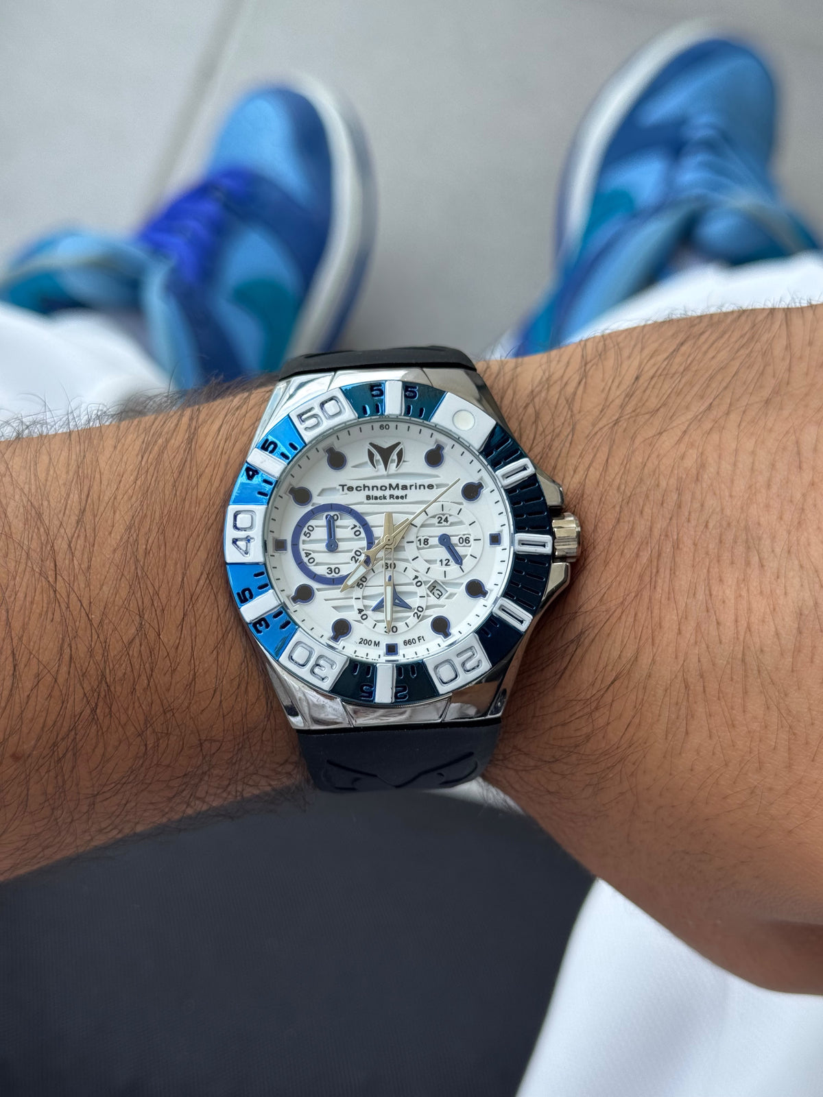 Tchmrn Cruise Black Goma Negra Tablero Blanco Azul