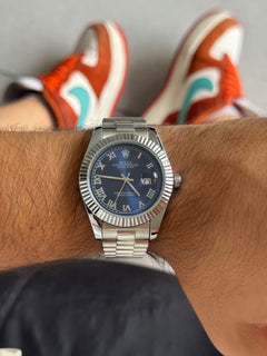Rlx President Roman Plateado Tablero Azul
