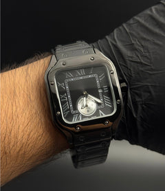 Crtr Crono Metalico Negro Tablero Negro