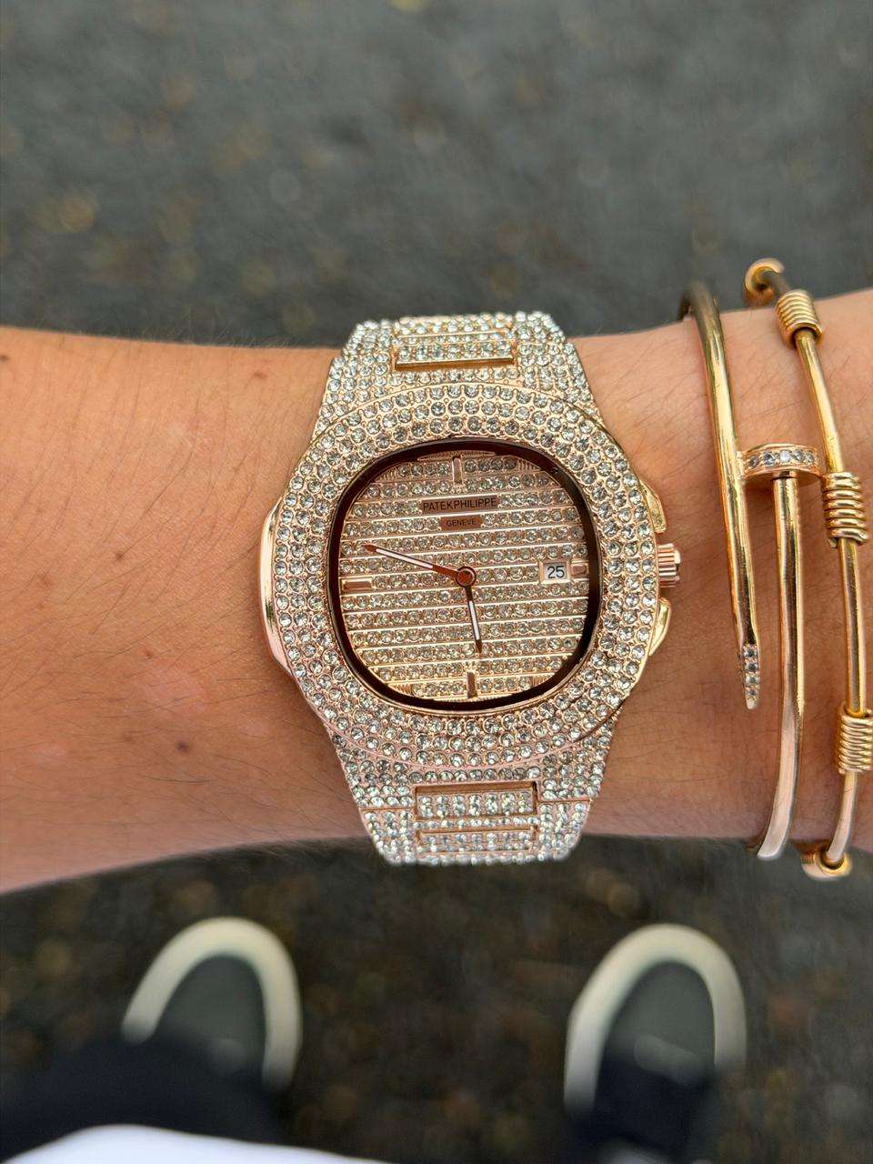Patk Diamond Redondo Oro Rosa Tablero Oro Rosa