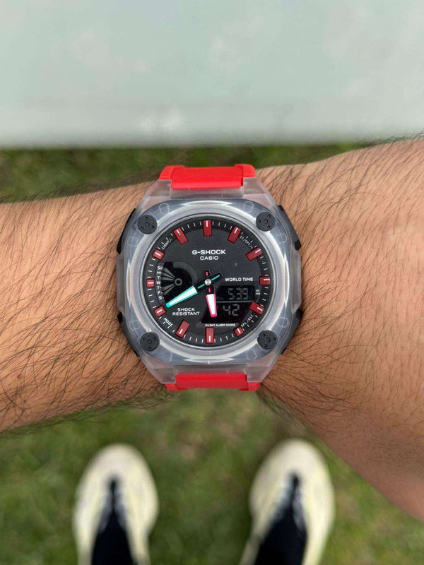 G-Shck Mudman Rojo Tablero Negro-Rojo