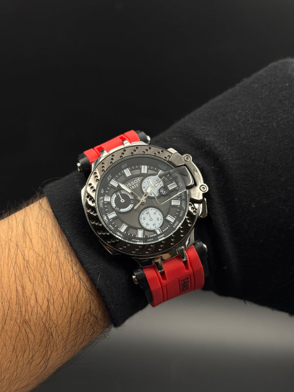 Tsst T-Race Plus Goma Roja Tablero Negro Plateado Negro