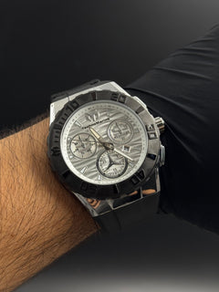 Tchmrn MZ Goma Negra Tablero Plateado Negro Plateado