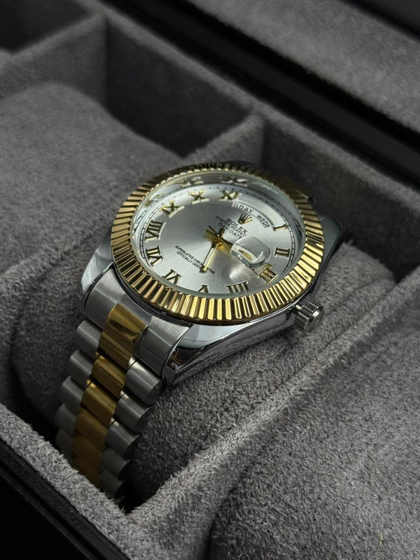Rlx Roman Bicolor Dorado Tablero Plateado