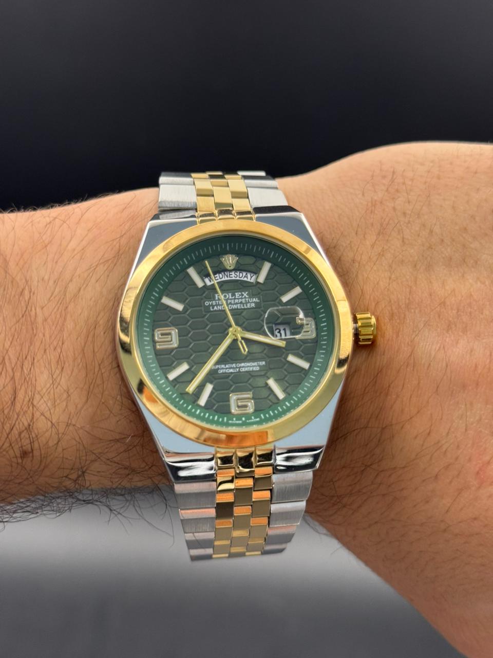 Rlx Lx Liso Bicolor Dorado Tablero Verde