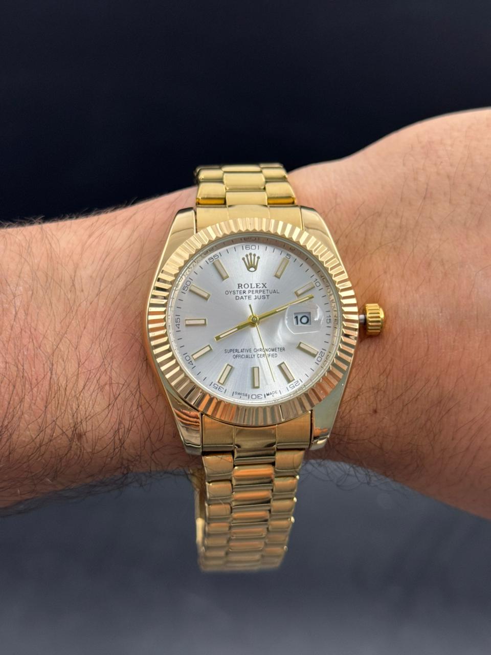 Rlx Timex Dorado Tablero Plateado