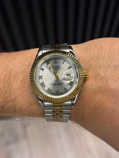Rlx President Roman Bicolor Dorado Tablero Plateado