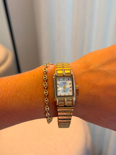 QYQ Gala Mujer Dorado Tablero Plateado
