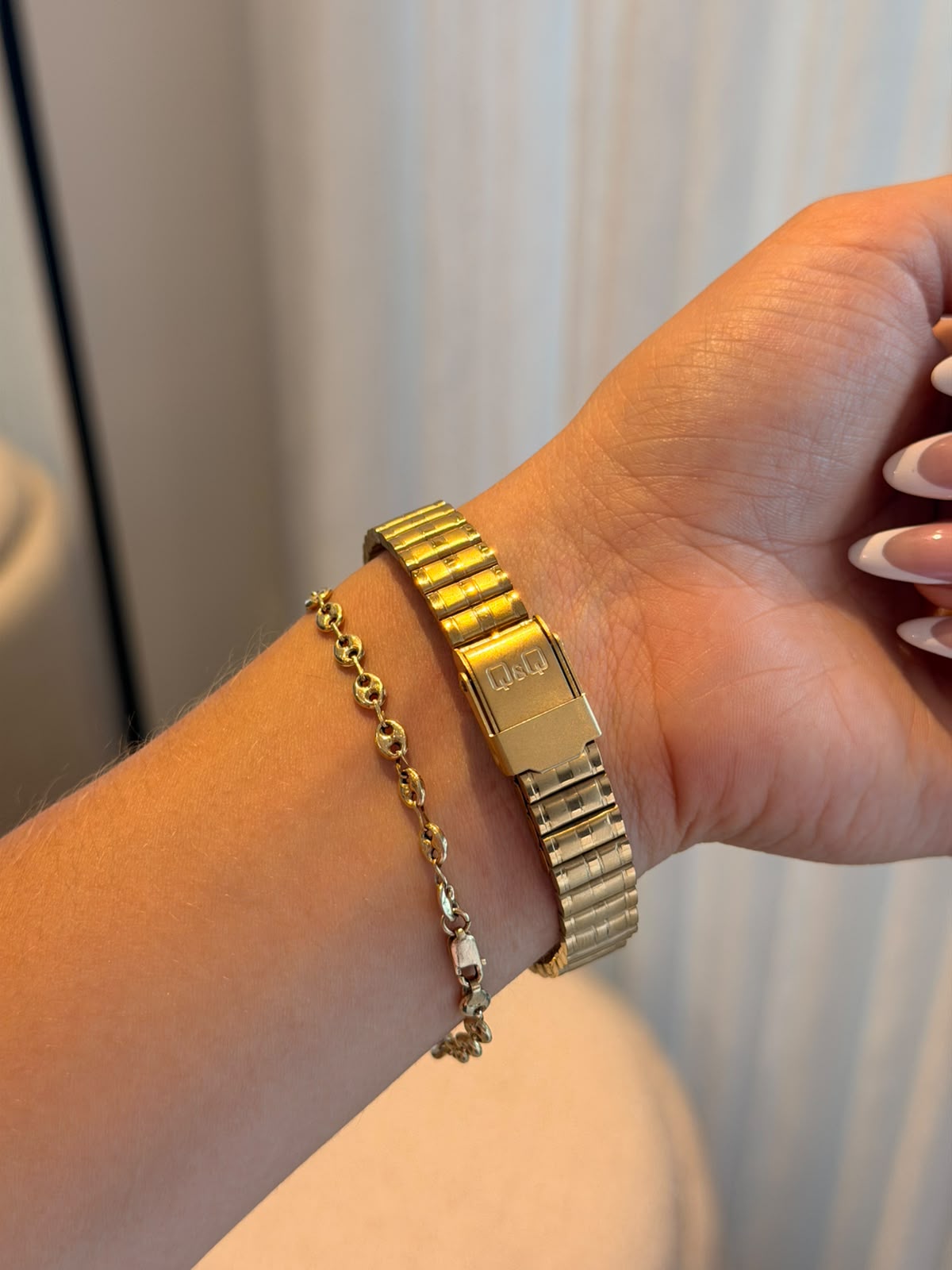 QYQ Gala Mujer Dorado Tablero Plateado
