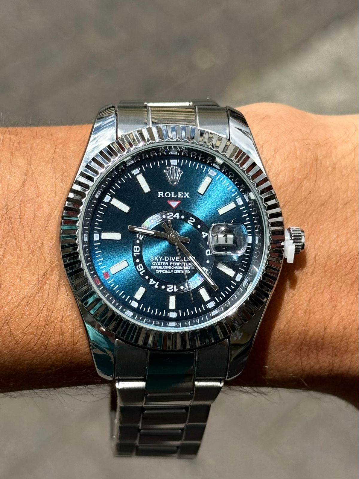 Rlx Sky Plateado Tablero Azul