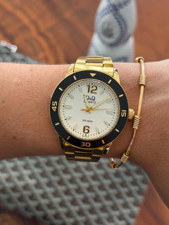 QYQ Aura Dorado Tablero Blanco Negro