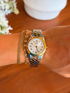 QYQ Merida Mujer Bicolor Dorado Tablero Plateado