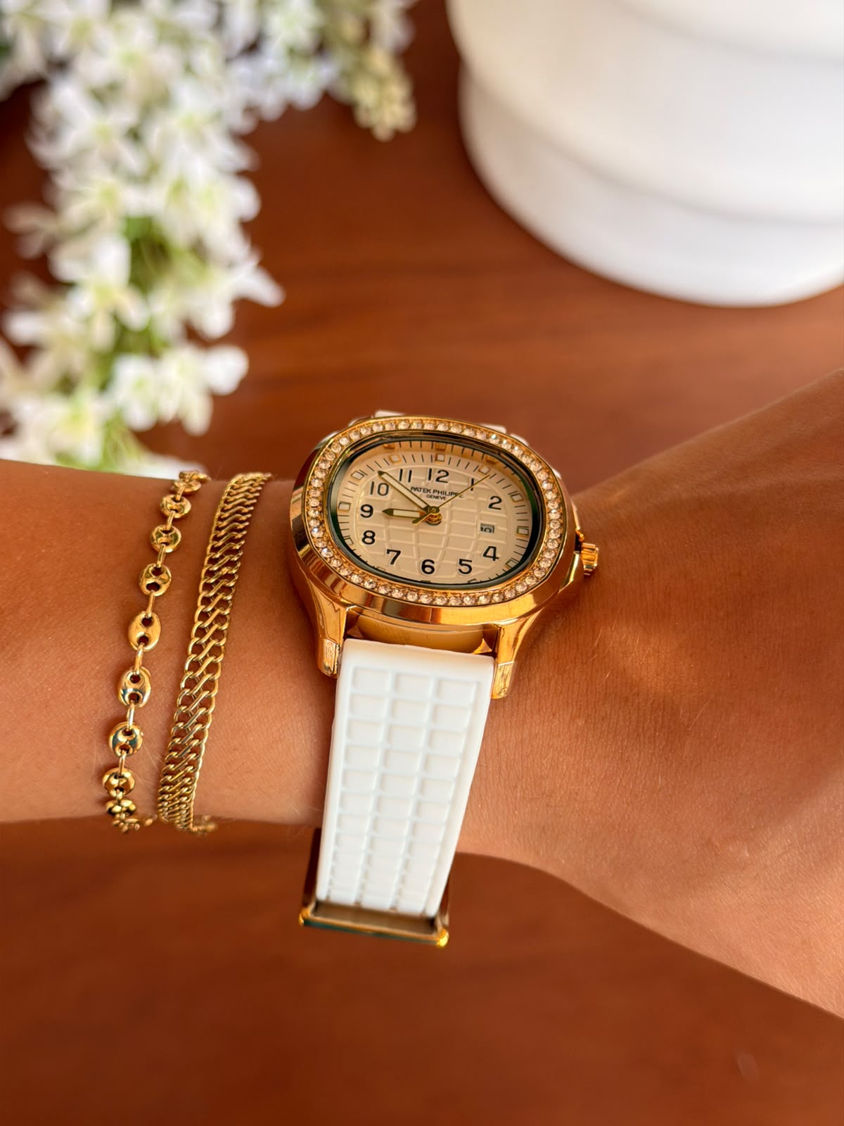 Ptk Mujer Circones 2026 Goma Blanca Tablero Blanco Dorado