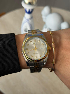 Rlx Diamond Bicolor Dorado Tablero Plateado