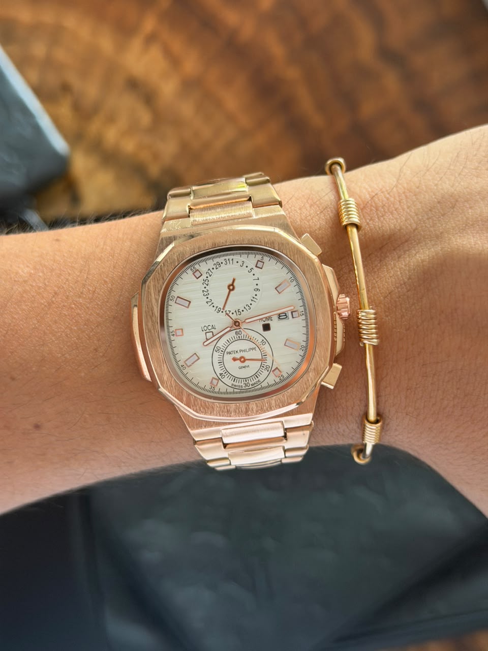 Ptk Crono Oro Rosa Tablero Blanco