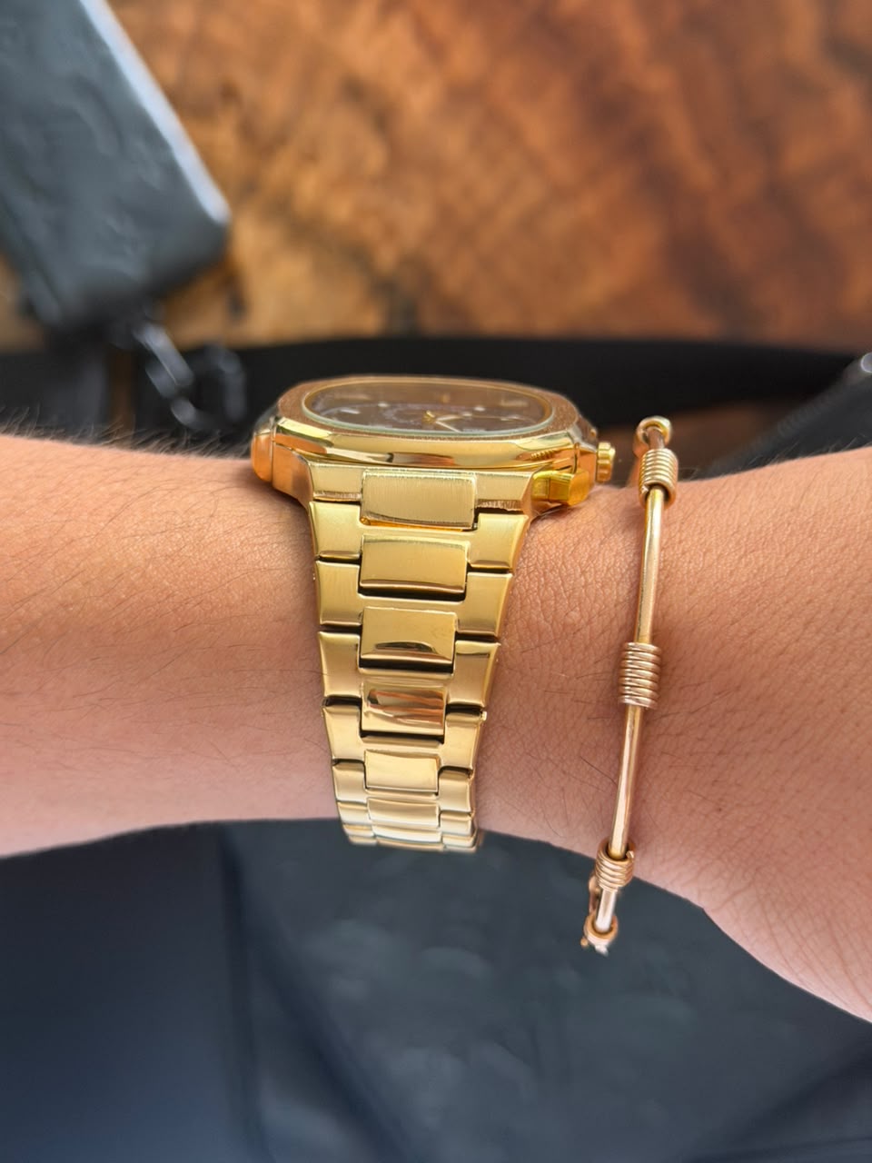 Ptk Crono Dorado Tablero Negro