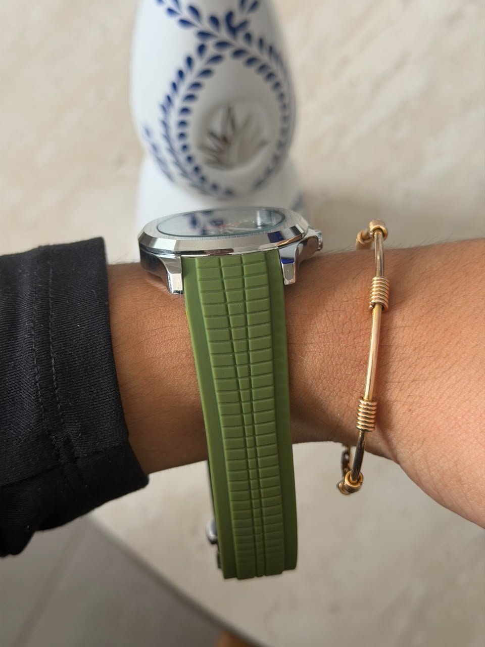 Ptk Goma Crono Verde Tablero Verde Plateado