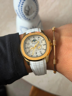 Ptk Goma Crono Blanca Tablero Blanco Dorado