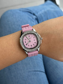 Ptk Mujer Circones 2026 Goma Rosa Tablero Rosa Plateado