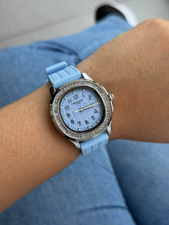 Ptk Mujer Circones 2026 Goma Azul Cielo Tablero Azul Cielo Plateado