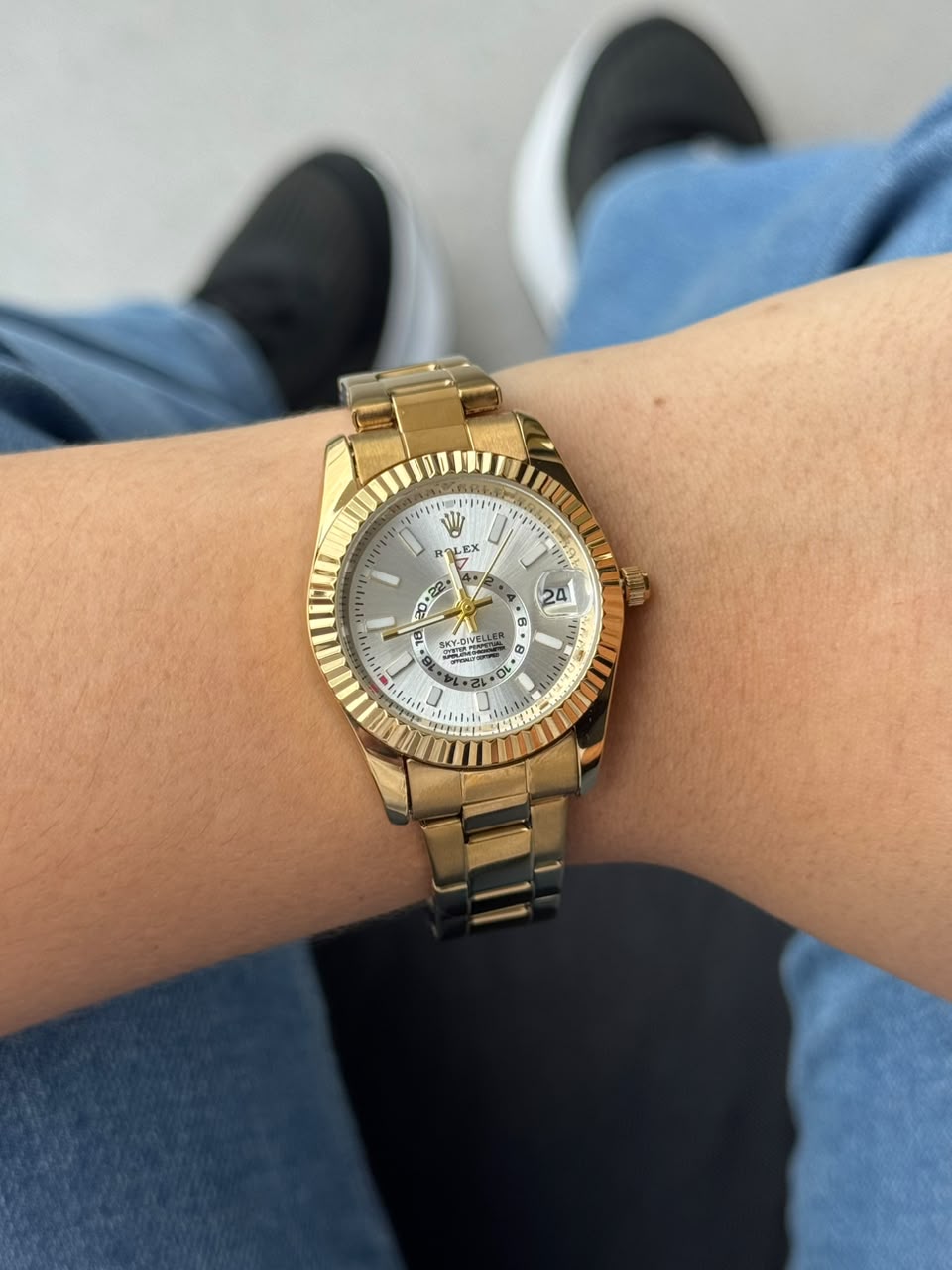 Rlx Sky Dorado Tablero Plateado