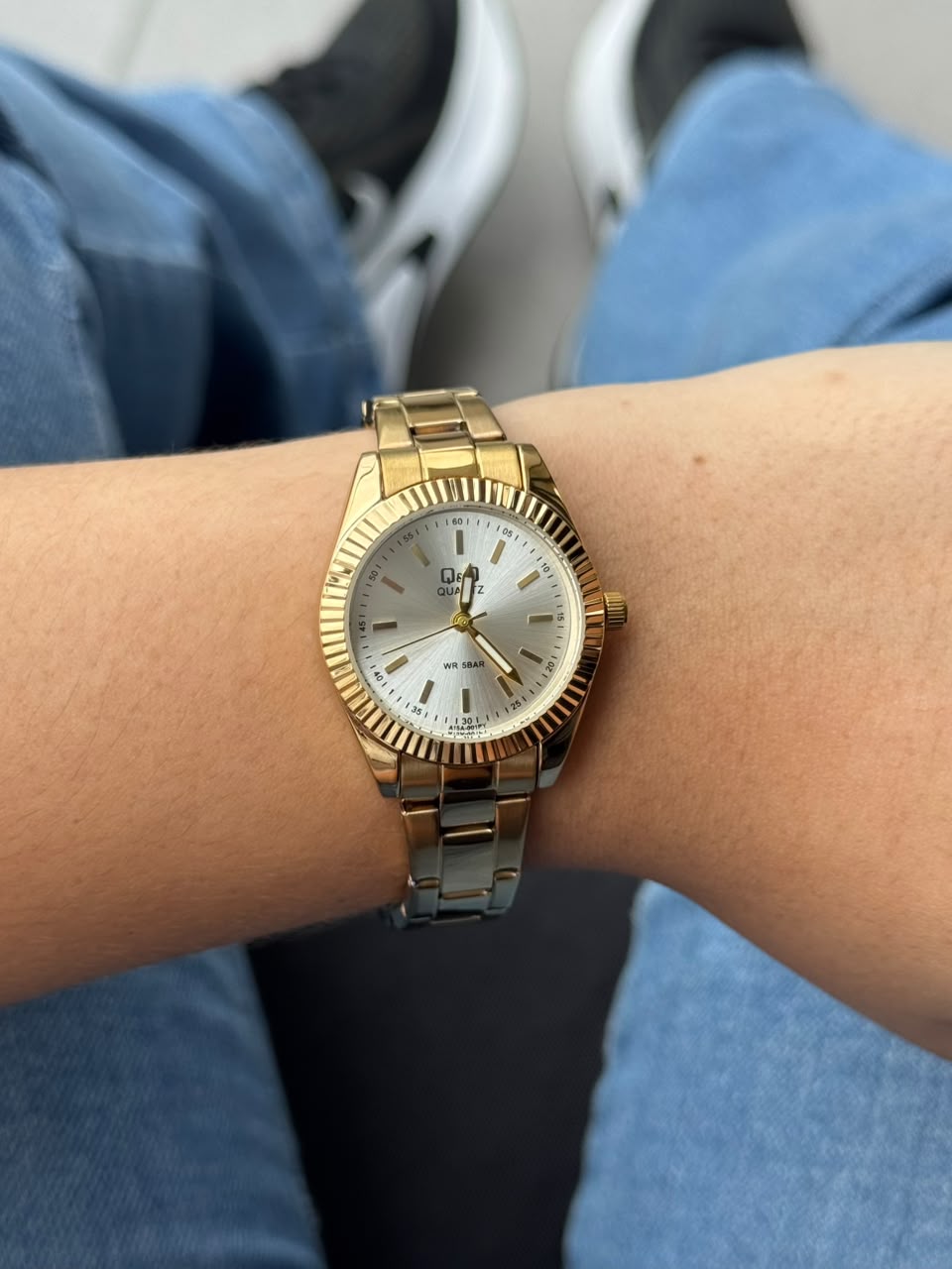 QYQ Mujer B95 Dorado Tablero Plateado