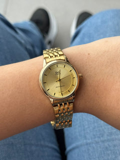 QYQ Mujer Quartz Dorado Tablero Dorado
