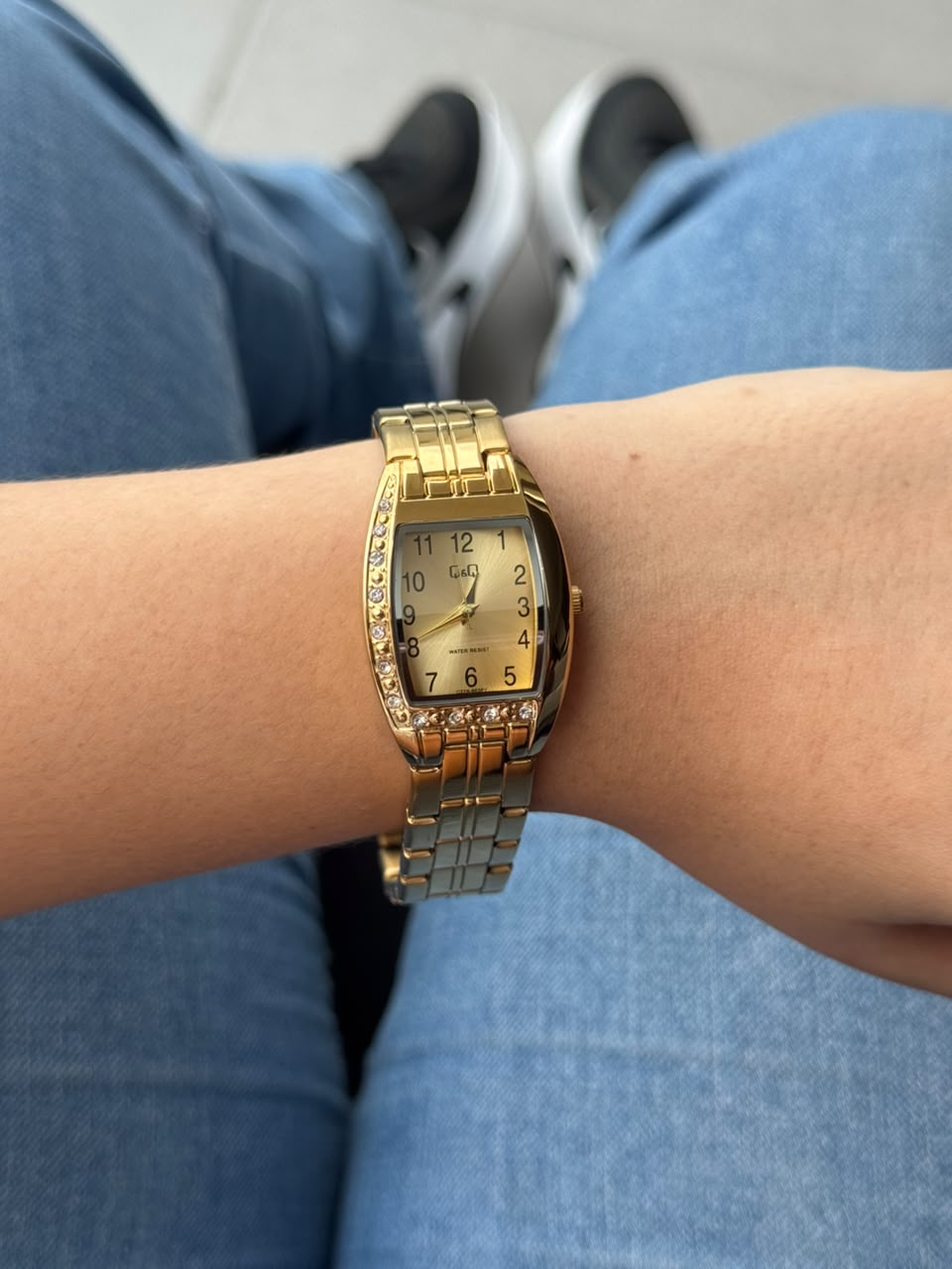 QYQ Mujer QB09 Circones Dorado Tablero Dorado