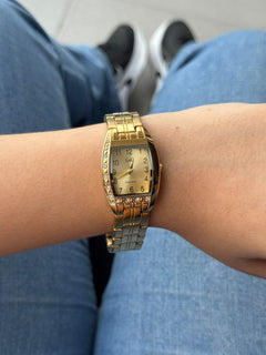 QYQ Mujer QB09 Circones Dorado Tablero Dorado