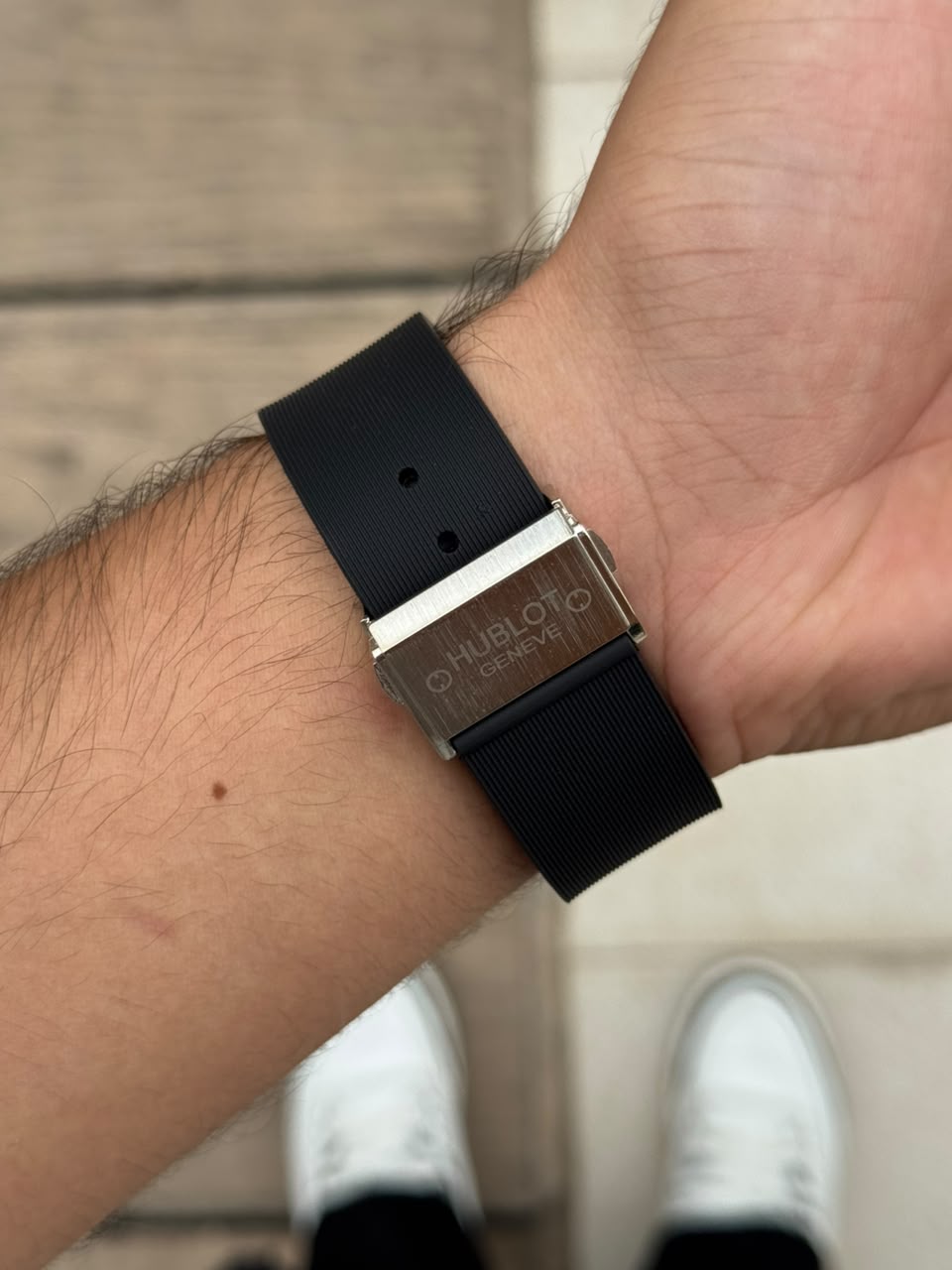 Hblt Meca Goma Negra Tablero Negro Plateado