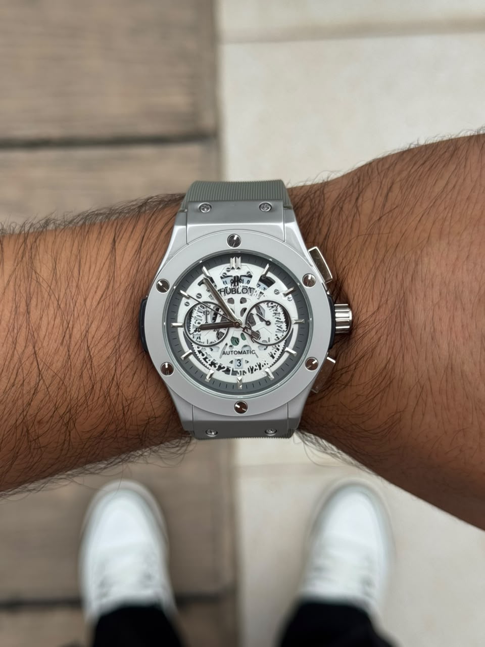Hblt Meca Goma Gris Tablero Plateado