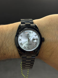 Rlx Roman Liso Negro Tablero Plateado