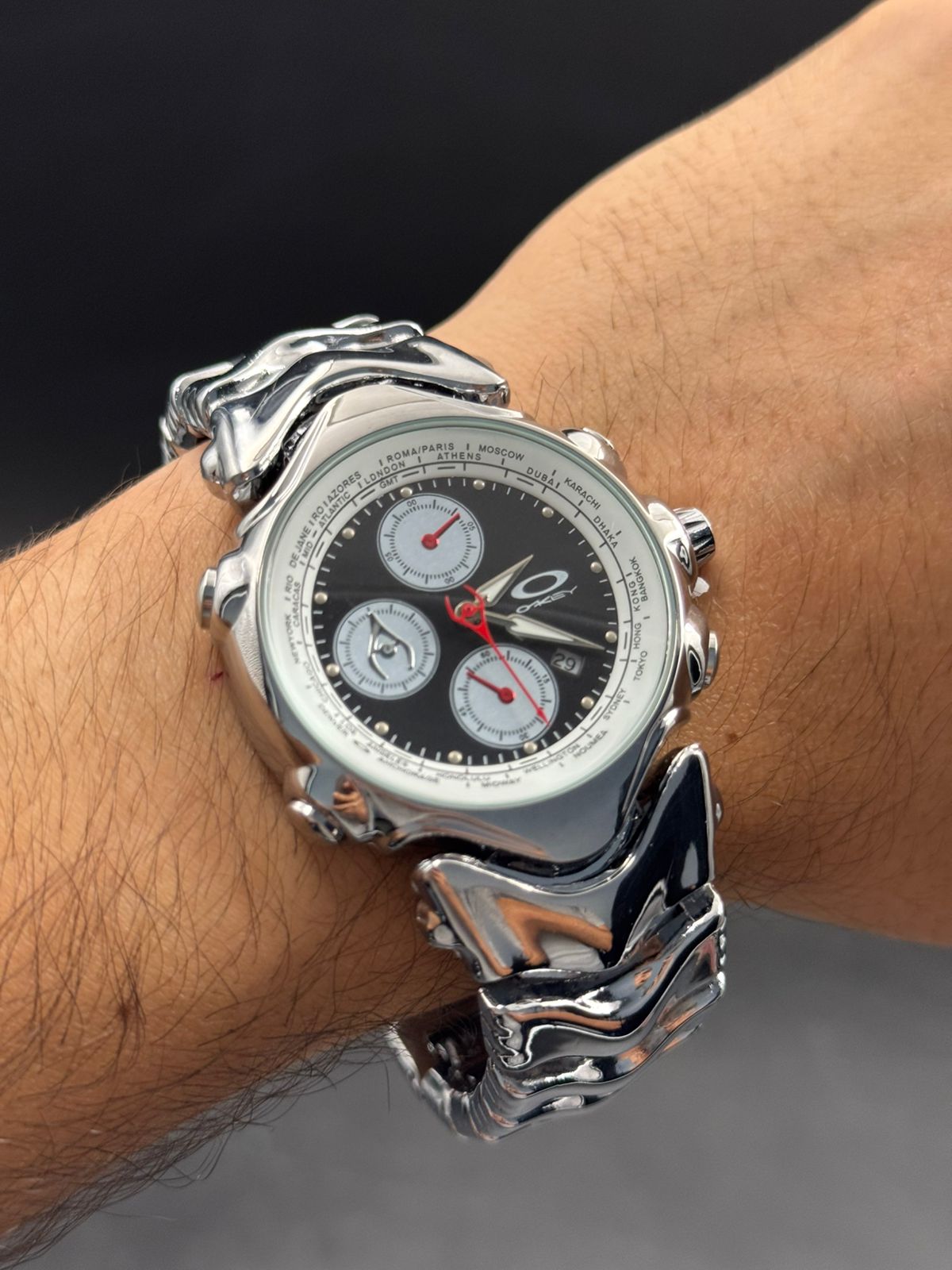 Okey Gmt Plateado Tablero Negro Blanco
