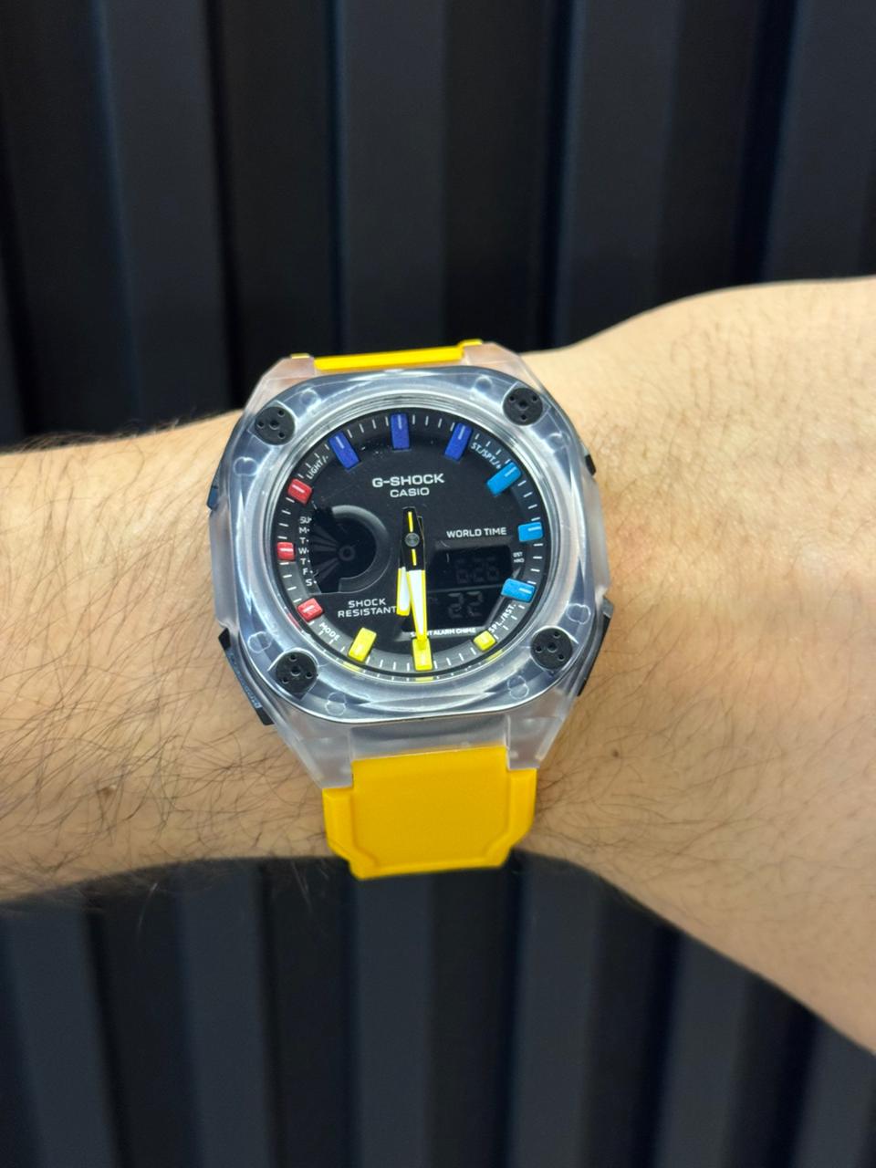 G-Shck Mudman Amarillo Tablero Negro Colores