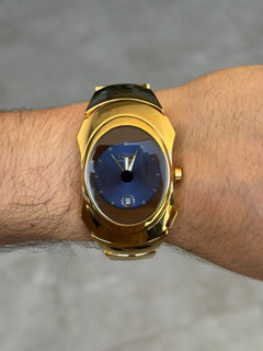 Okl Metalico Dorado Tablero Azul