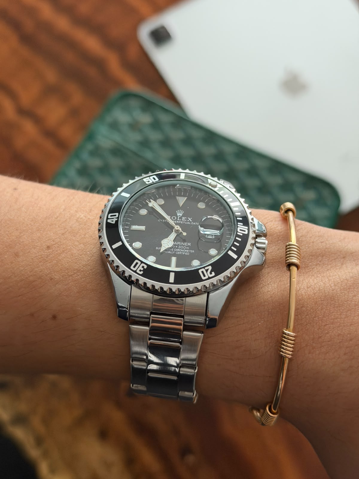 Rlx 2026 Submariner Plateado Tablero Negro Bisel Negro