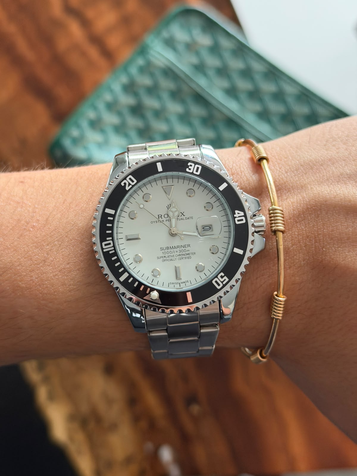 Rlx 2026 Submariner Plateado Tablero Blanco Negro