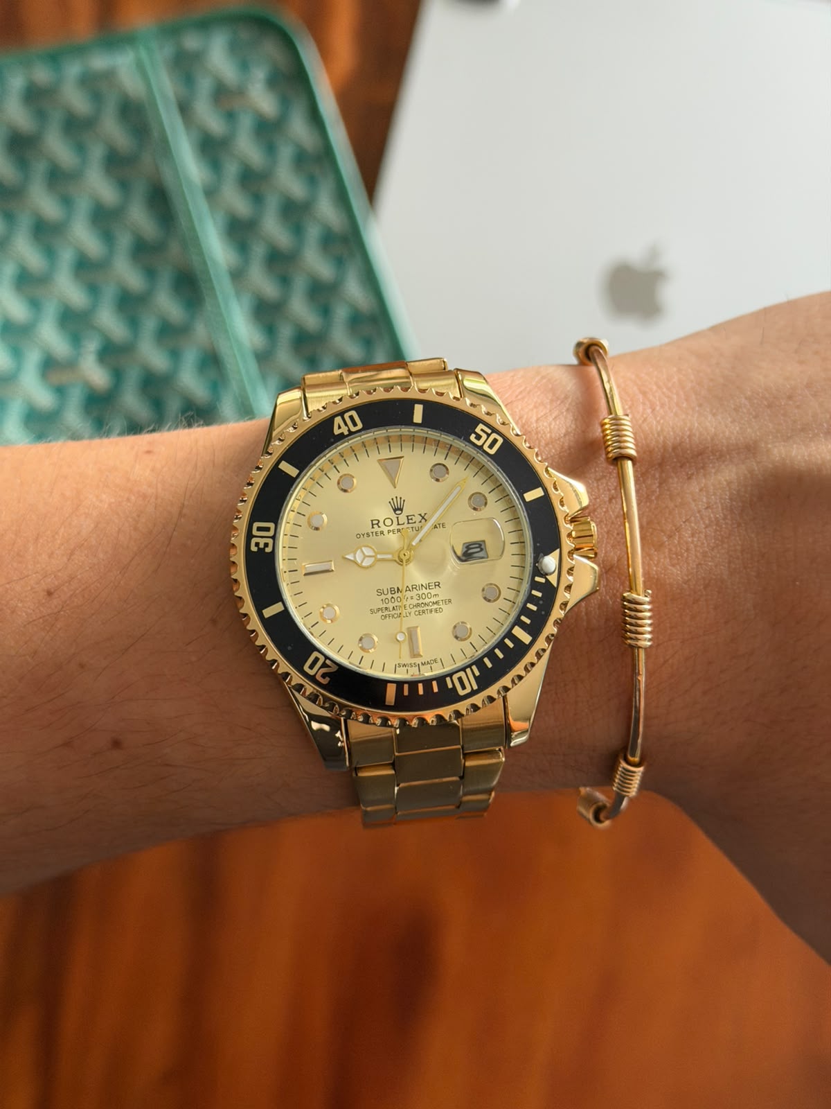 Rlx 2026 Submariner Dorado Tablero Dorado Negro