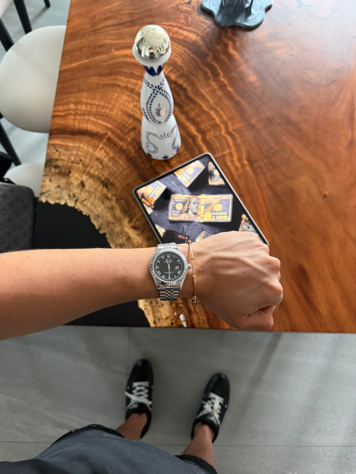 Rlx Presindent Roman Plateado Tablero Negro