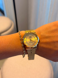 QYQ QT Mujer Dorado Tablero Dorado