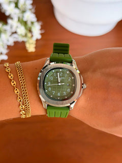 Ptk Mujer 2026 Goma Verde Tablero Verde Plateado