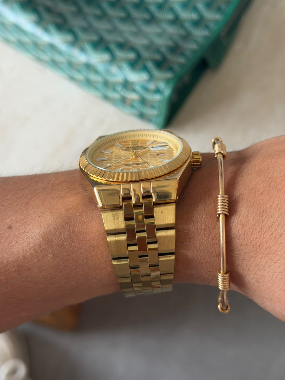 Rlx Oyster Luxe Dorado Tablero Dorado