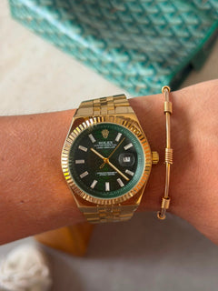 Rlx Oyster Luxe Dorado Tablero Verde