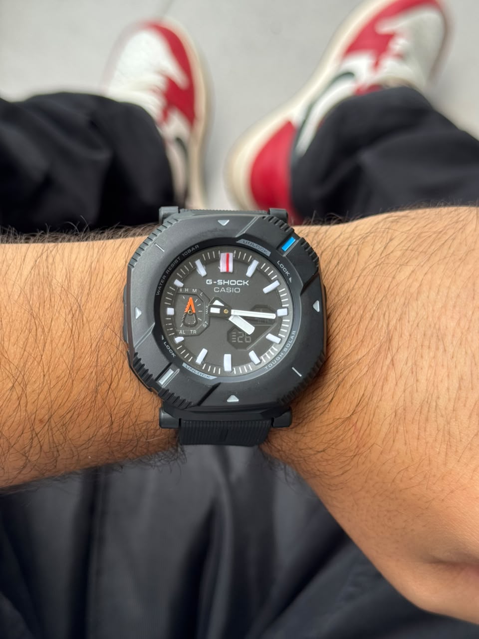 G-shck 066 Negro Tablero Negro Blanco Azul