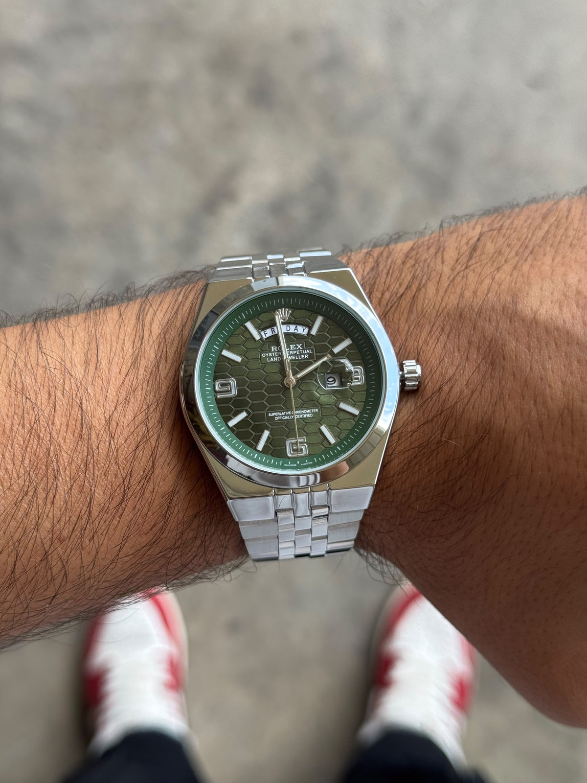 Rlx Lx Liso Plateado Tablero Verde