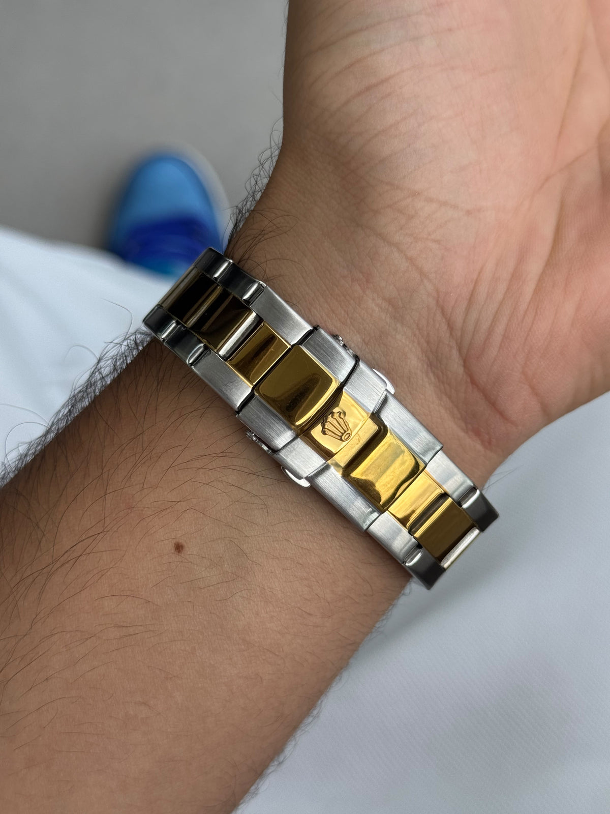 Rlx Oyster Perpetual 2026 metal bicolor dorado  - tablero negro  / Naranja